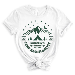 Camiseta Noiva Verde Acampamento Festa de Despedida de Solt