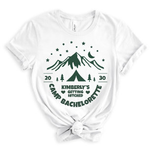 Camiseta Noiva Verde Acampamento Festa de Despedida de Solt