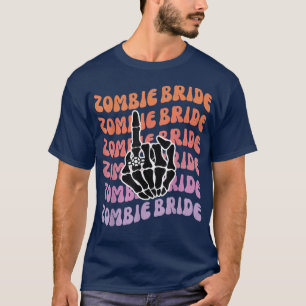Camiseta Noiva Zumbi Até que a Morte Nos Separe Despedida d