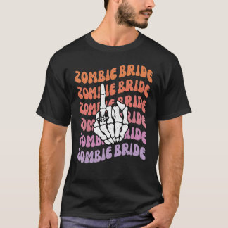 Camiseta Noiva Zumbi Até que a Morte Nos Separe Despedida d