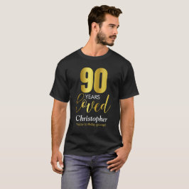 Camiseta Noivado de 90 de 90 anos amado