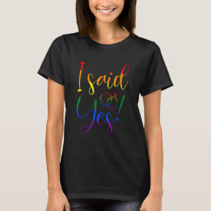 Camiseta Noivado de casamento de proposta gay LGBT despedid