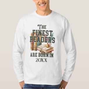 Camiseta Noivado do Ano de Nascimento do Livro Personalizad