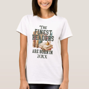 Camiseta Noivado do Ano de Nascimento do Livro Personalizad
