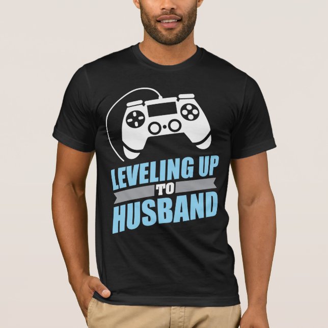 Camiseta Noivado do Gamer que nivela até o marido (Frente)