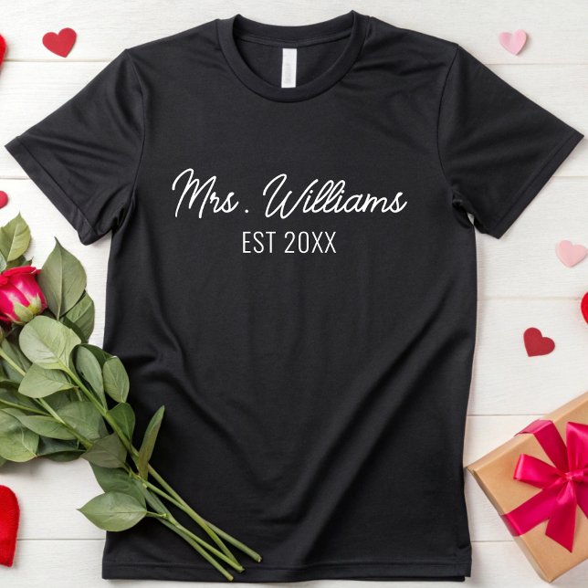 Camiseta Noivado Personalizado Da Sra. Bride Para Ser Perso (Criador carregado)