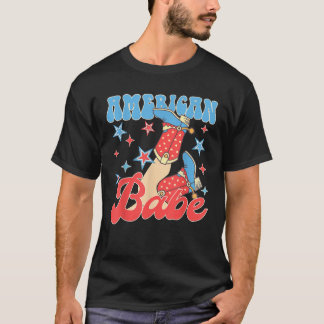 Camiseta Noivas do Dia 4 de Julho Festa de Solteira America
