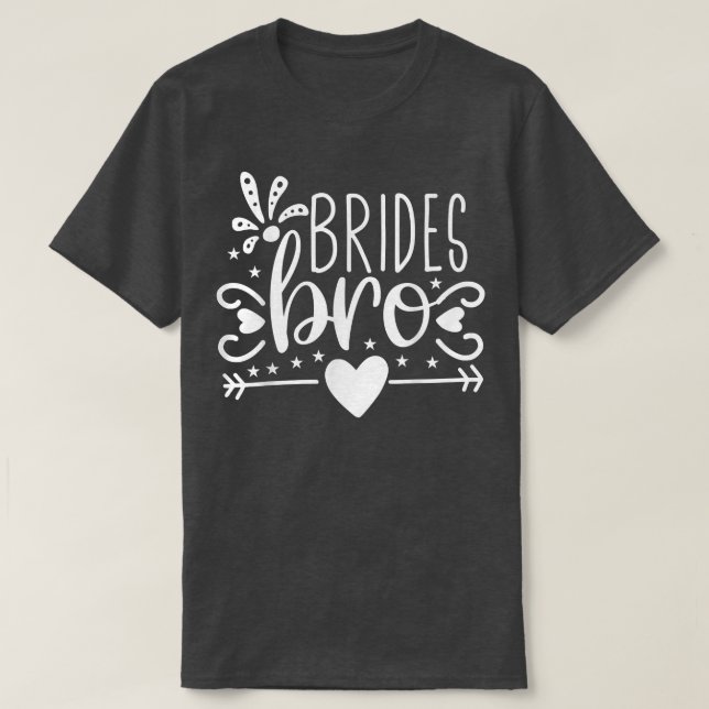 Camiseta Noivas Irmã Seta Coração Festa de Casamento E Bach (Frente do Design)