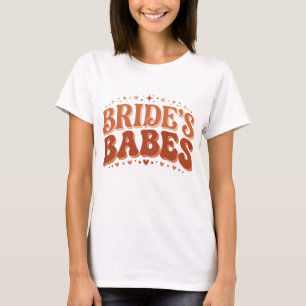 Camiseta Noivas Retro Bebês Terracota Despedida de Solteira