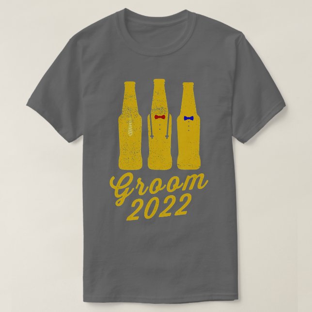 Camiseta Noivo 2022 Despedida de Solteiro Engraçada de Padr (Frente do Design)