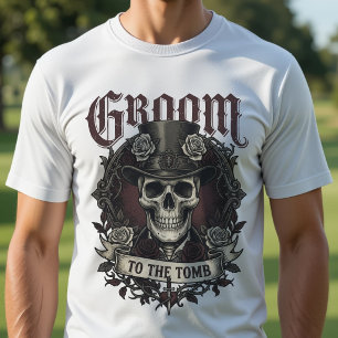 Camiseta Noivo até a Tumba Crânio Senhor Marido Casamento G