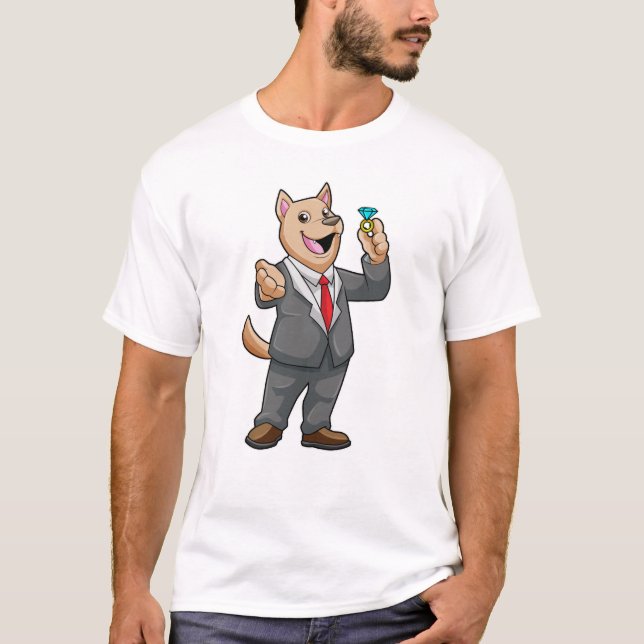 Camiseta Noivo de casamento de cachorro aliança de casament (Frente)