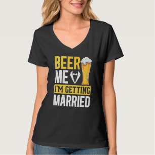 Camiseta Noivo de Casamento de Homens Bebendo Cerveja Casam