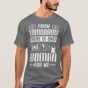Camiseta Noivo de Homens de Amanhã Uma Mulher Para Mim Solt