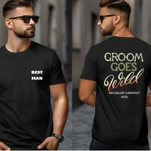 Camiseta Noivo Fica Selvagem Festa de Despedida de Solteiro