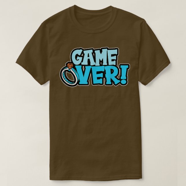 Camiseta Noivo Game Over  (Frente do Design)