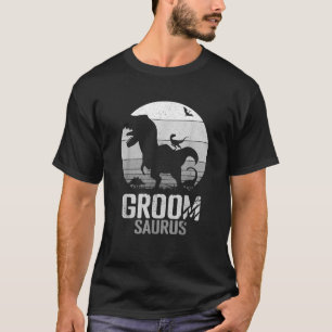 Camiseta Noivo Groomsaurus Dinosaur Groom Saurus Casamento