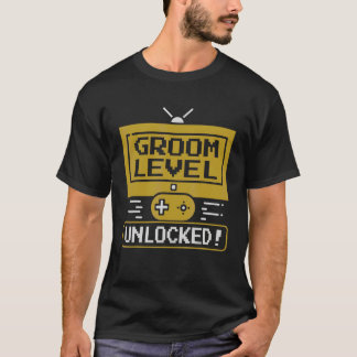 Camiseta Noivo Nível Desbloqueado Jogos   Solteiro Par