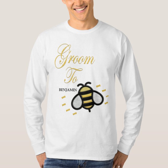 Camiseta Noivo Para Ser Festa de Despedida de Solteiro Pers (Frente)