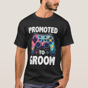 Camiseta Noivo Prestes a Ser Marido Video Game Promovido a