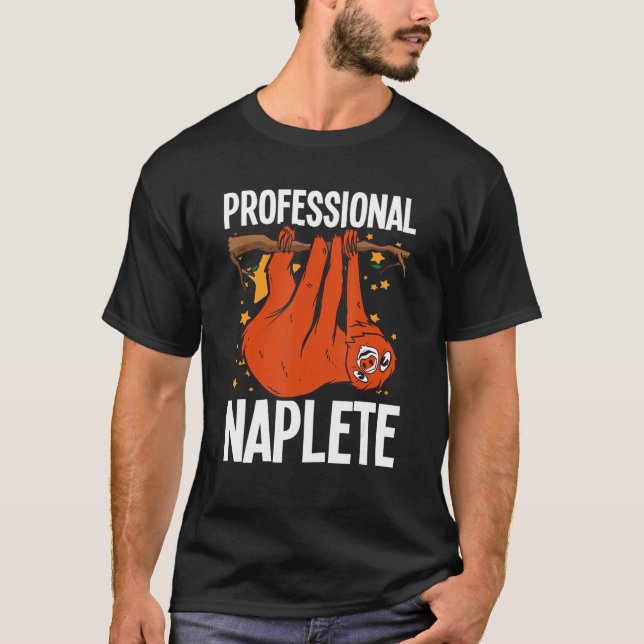 Camiseta Noivo profissional preguiçoso dias de sono (Frente)