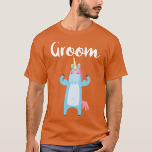 Camiseta Noivo Unicórnio Roupa Divertida Festa de Despedida