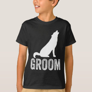 Camiseta Noivos Lobo Solteirão Casamento Equipe de Noivos F