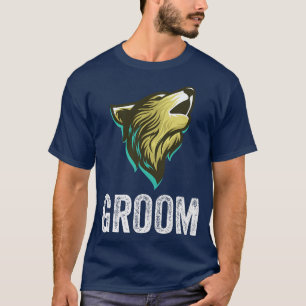 Camiseta Noivos Lobo Solteirão Casamento Equipe de Noivos F