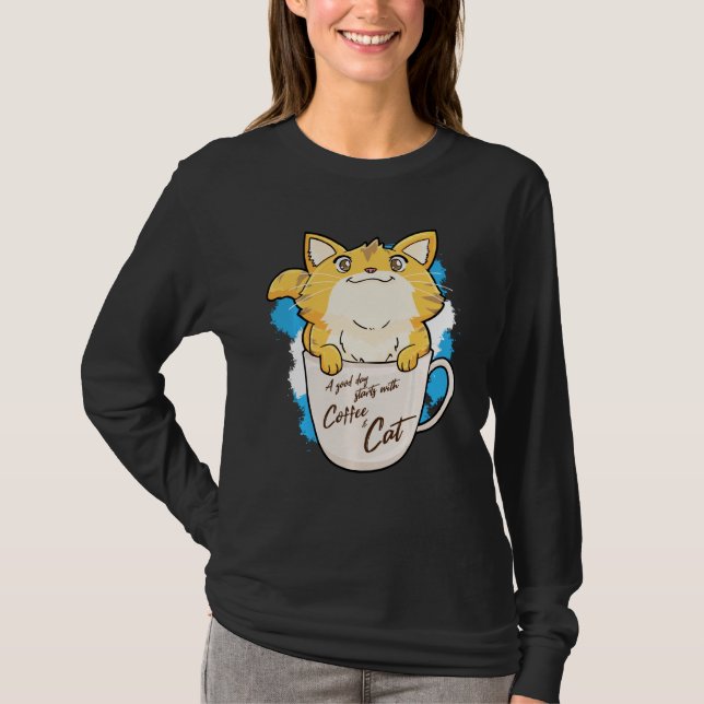 Camiseta Nojento, Laranja Engraçado Café, Mug Cat Ideia (Frente)