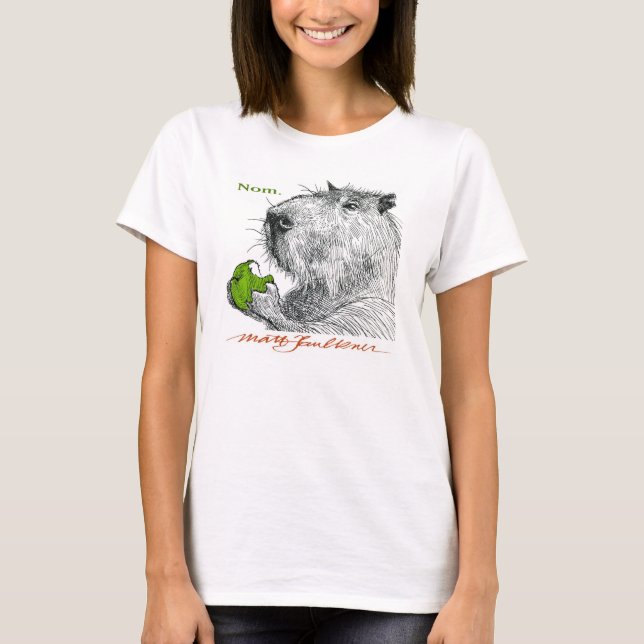 Camiseta "Nom." O T da mulher do Capybara (Frente)