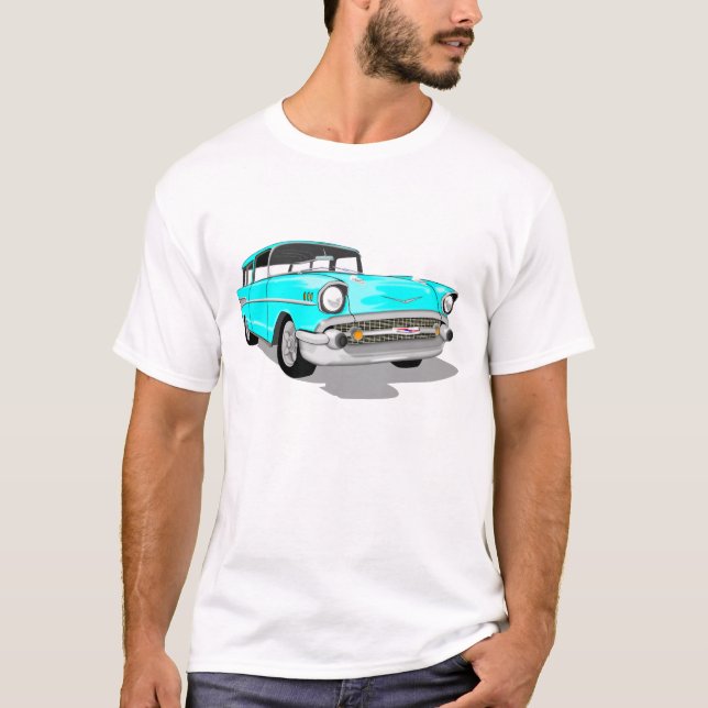 Camiseta Nómada 1957 na luz - azul (Frente)