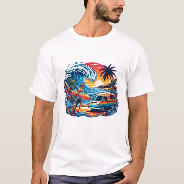 Camiseta Nômada digital Surfer Vanlife (Frente)