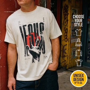 Camiseta Nome acima de todo Nome Jesus grunge moda streetwe
