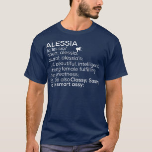 Camiseta Nome Alessia Definição Alessia Female Nam
