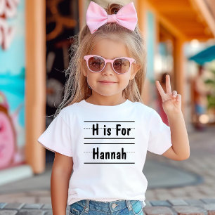 Camiseta Nome alfabético personalizado Primeiro dia do pres