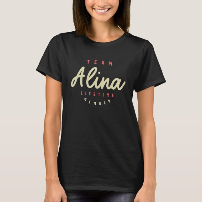 Camiseta Nome Alina Nome Personalizado de Aniversário Alina (Frente)