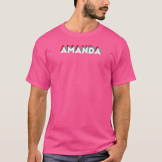 Camiseta Nome Amanda Nome Divertido Amanda tema dos anos 80