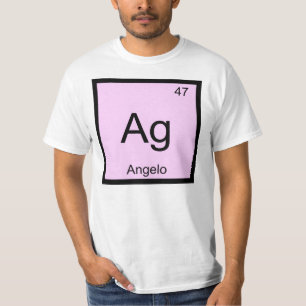 Camiseta Nome Angelo Química Elemento Tabela Periódica