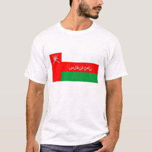 Camiseta nome árabe do texto do país da bandeira de oman