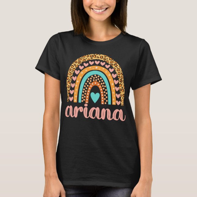 Camiseta Nome Ariana Aniversário Ariana (Frente)