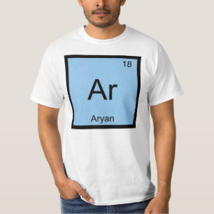 Camiseta Nome Ariano Elemento Químico Tabela Periódica