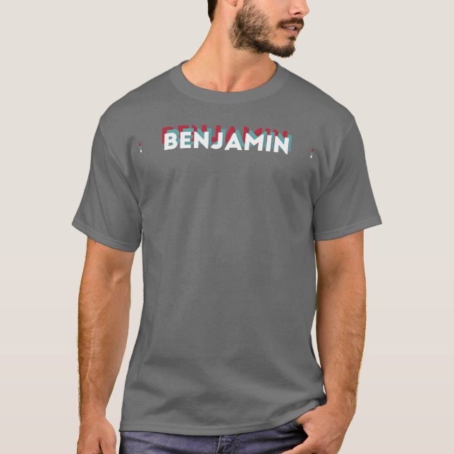Camiseta Nome Benjamin Nome Divertido Benjamin tema dos ano (Frente)