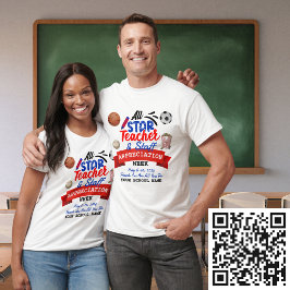 Camiseta Nome Branco da Semana de Apreciação de Professores