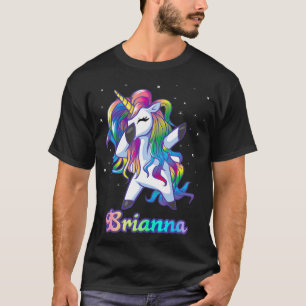 Camiseta Nome BRIANNA Personalizado do Arco-Íris Personali
