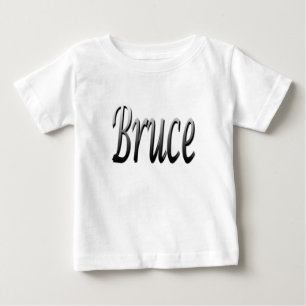 Camiseta Nome Bruce com dois tons cinza,