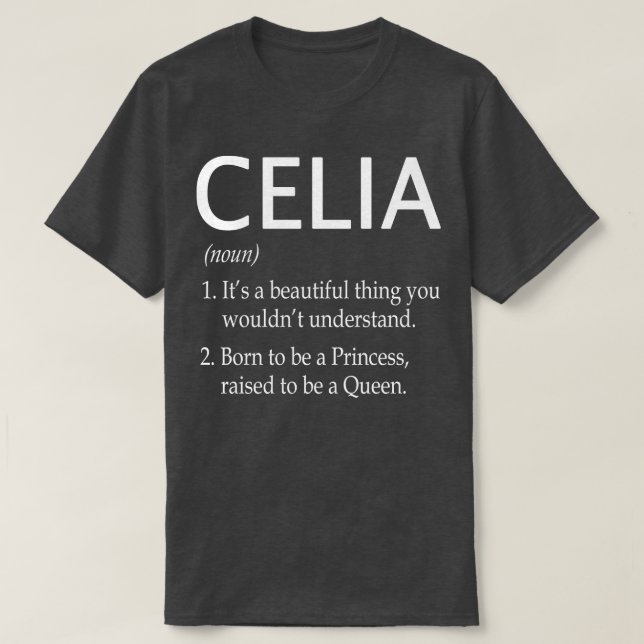 Camiseta Nome Celia Gift 74 (Frente do Design)