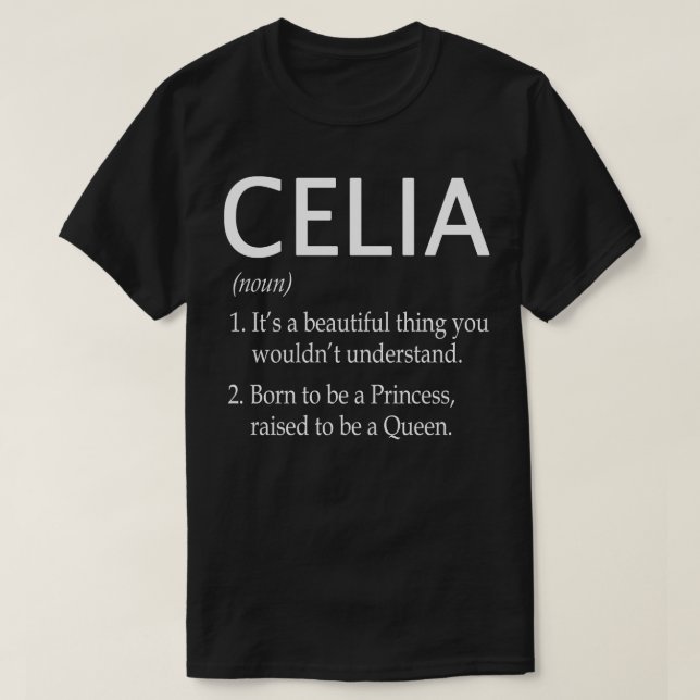 Camiseta Nome Celia Presente (Frente do Design)