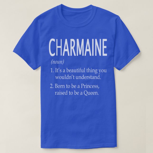 Camiseta Nome Charmaine Gift 40 (Frente do Design)