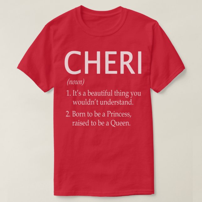 Camiseta Nome Cheri Gift 108 (Frente do Design)