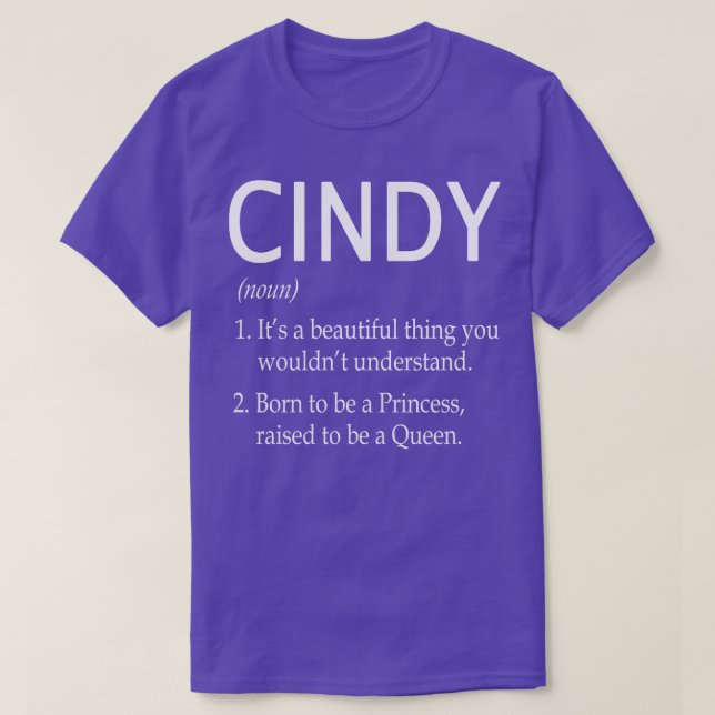 Camiseta Nome Cindy Gift 136 (Frente do Design)